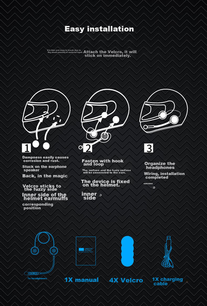 Dongfangxia DFX001 Motorcycle Helmet Bluetooth Headset, Full-Face And Half-Face, for Electric Bikes, Food Delivery, Riding, Built-In Integrated System 16