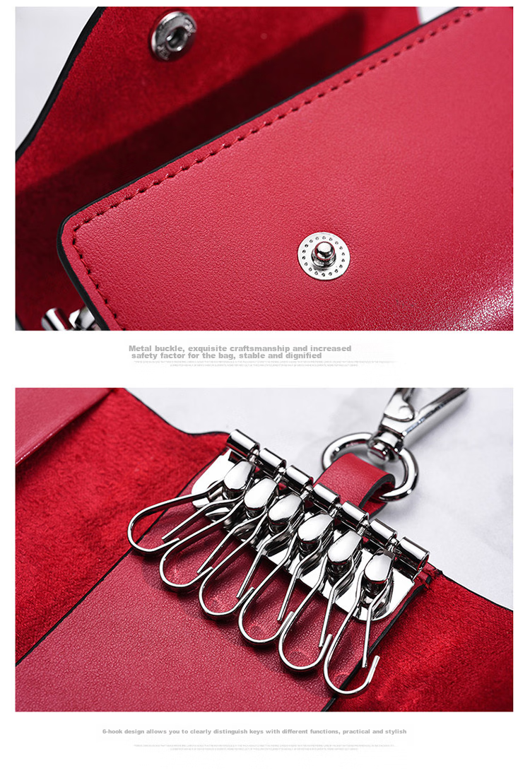 MONTAGUT Women's Handbag [Gift Box], Red Key Pouch, Women's Keychain, Birthday Gift for Women, Wedding Gift for Girlfriend, Practical Present 12