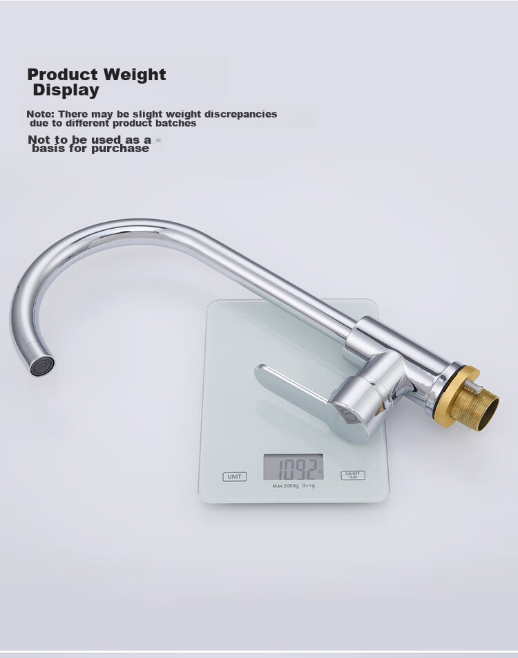 Larsd Sink Faucet, Kitchen Faucet with 360° Rotating Spout, Cold And Hot Water Tap for Sink F055 11