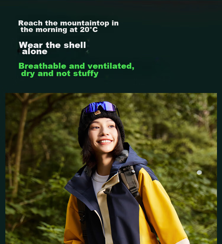 Xiongmaoxiangban Women's And Men's Three-In Jacket, Spring Autumn Winter New Style, Wool Inner Lining, Petite Size, Rainproof Windproof Mountaineering Jacket 9