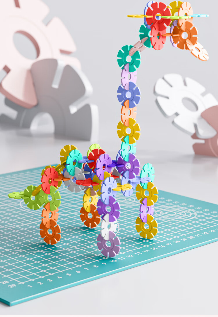 Babibu 1000 Thick Snowflake Pieces, 3D Building Blocks, Children's Toy for Boys And Girls Aged 3-6, Birthday Gift 3