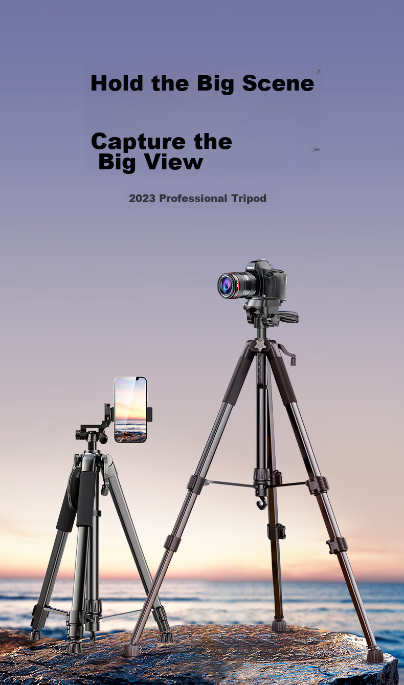 Shuotu Tripod, DSLR Camera And Mirrorless Camera Hydraulic 3D Gimbal Stabilizer, Photography Equipment, Portable Accessories, Phone Clamp, Vertical Shooting Quick Release Plate, Tripod Stand, 1.9 Meters 1