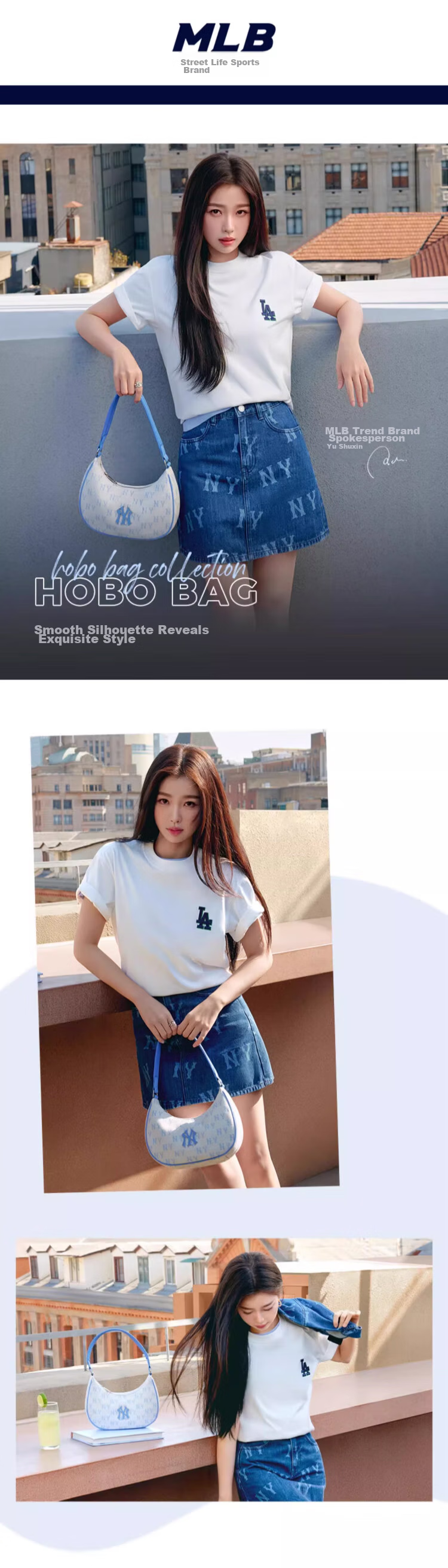 MLB Handbag for Women, Underarm Bag, Crossbody Bag, Handbag, Shoulder Bag, Travel Bag, Tote Bag, Gift, 3ABQS014N-50BKS 1