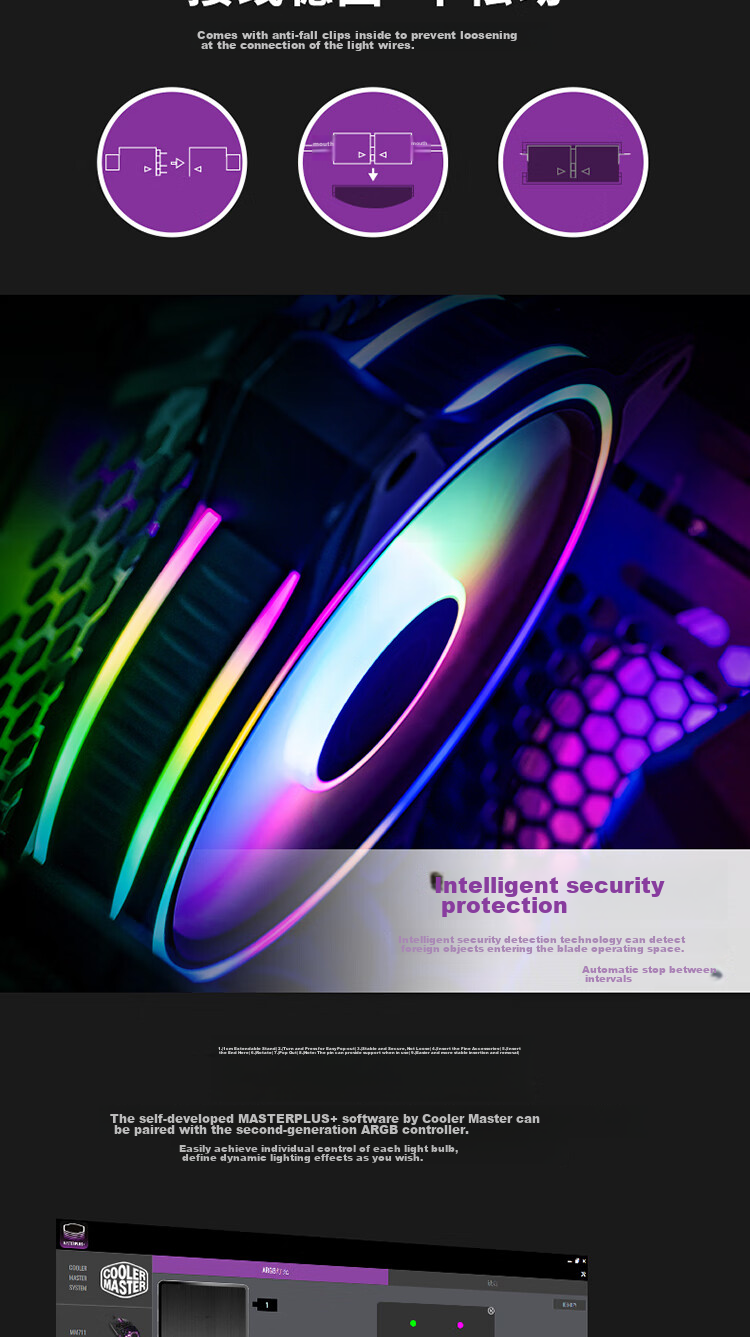 CoolerMaster SickleFlow Edge 360 ARGB 3-in-1 Integrated Fan White/Triple Frame Design/LDB Bearing/Supports Motherboard ARGB Sync/5-Year Warranty 4