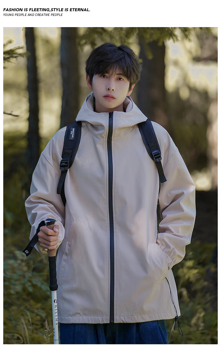 MMOPTOP Black Knight Outdoor Sports Jacket for Men And Women, Spring And Autumn Functional Workwear Hiking Coat, Black, Size M 16