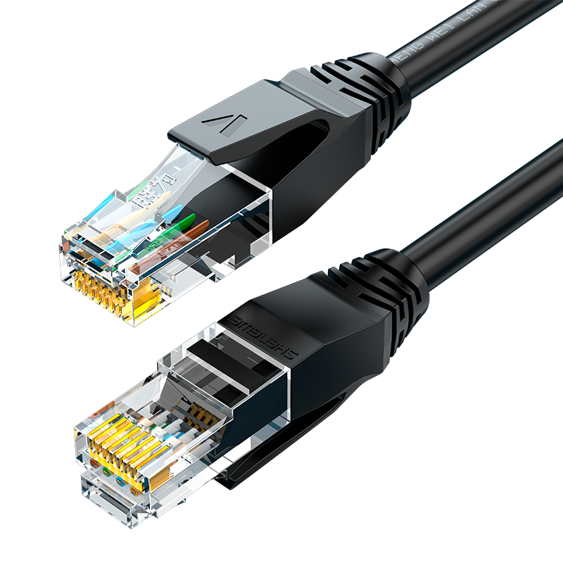 Shengwei Cat6 Gigabit Ethernet Cable, Pure Copper, 30 Meters, Computer Broadband Unshielded Eight-Core Twisted Pair for Home Surveillance Connection, Pre-Made Patch Cord LC-6300G
