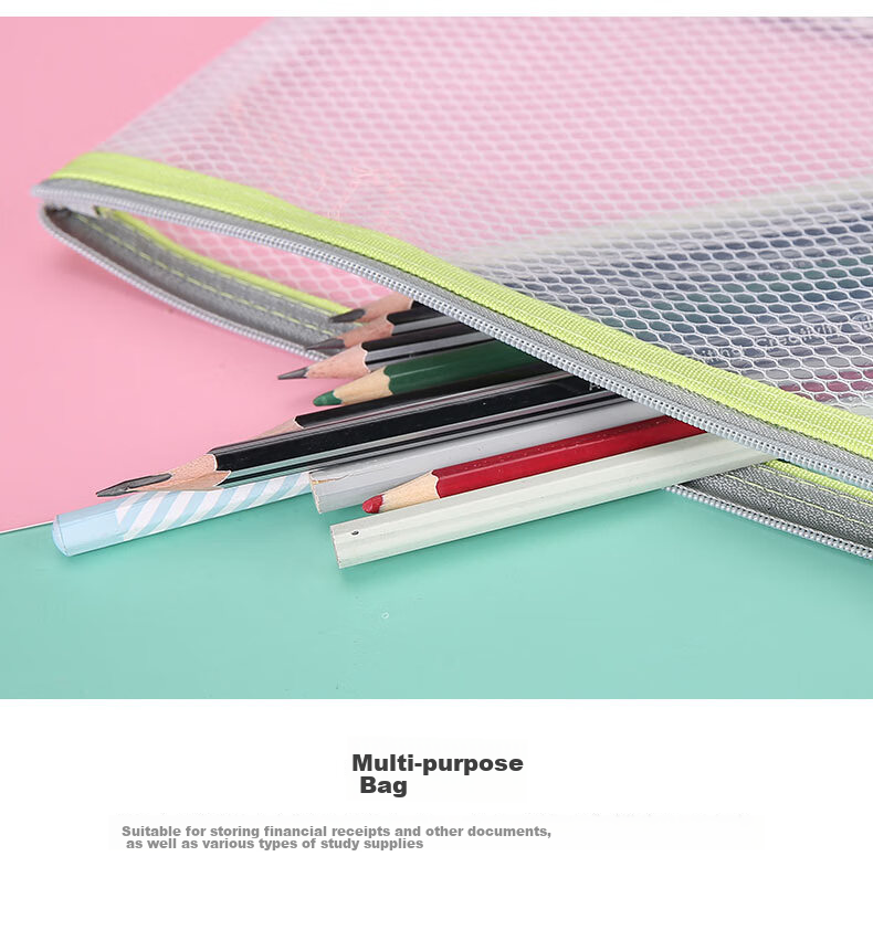 M&G Stationery A5/EVA Document Folder Mesh Zipper Bag Office File Exam Paper Bill Organizer Exam-Specific Storage Bag ADM95078 5