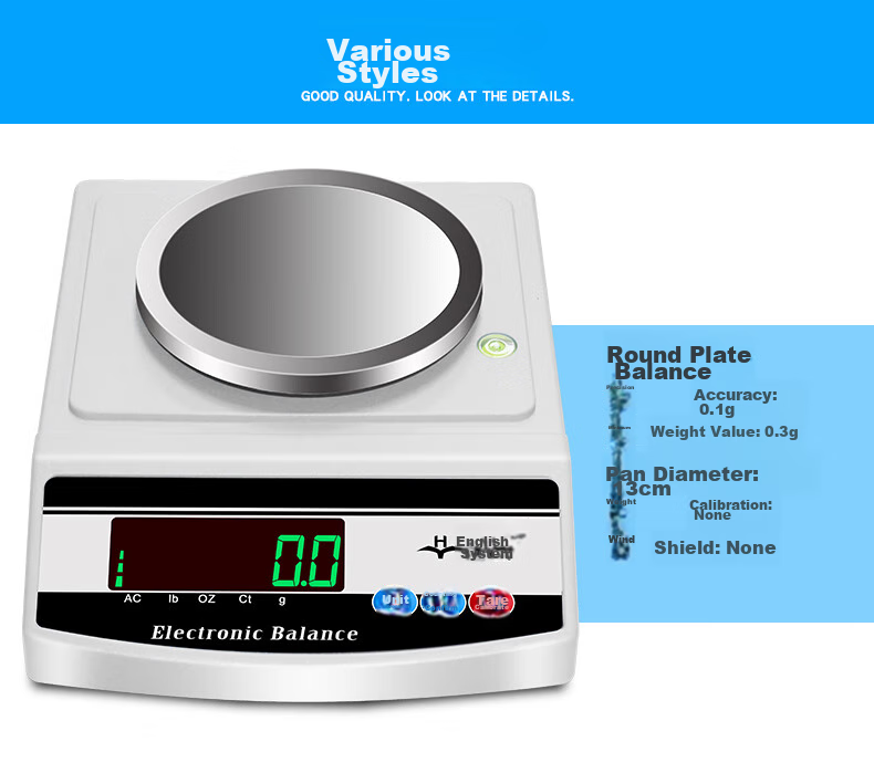 Yingheng High-Precision Electronic Balance Scale, Accurate Electronic Gram Scale, Laboratory Small Platform Scale, Jewelry Electronic Scale, 200g to 0.001g 21