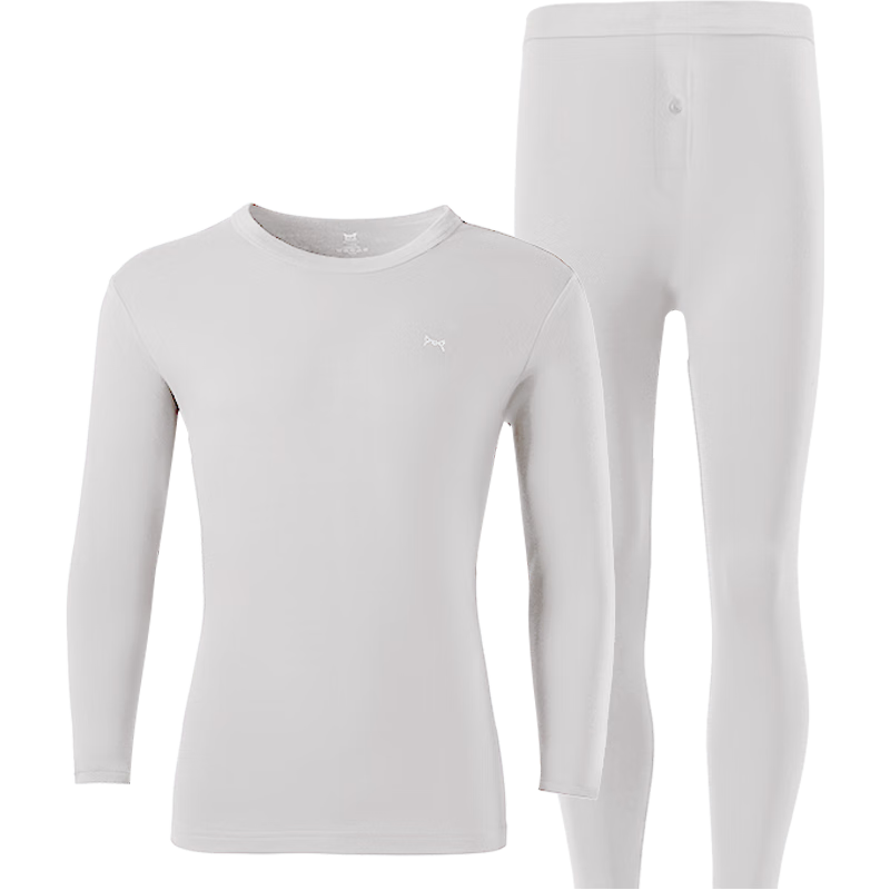 MiiOW [Xinjiang Long-Staple Cotton] Men's Thermal Underwear, Seamless Antibacterial Autumn Top And Bottom, Thin Round Neck Base Layer Set