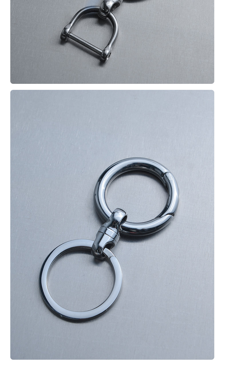 YORA Titanium Alloy Universal Joint Car Keychain Connector, Car Key Chain, Key Ring, 360-Degree Rotating Connector 6
