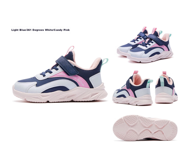 361° Children's Shoes, Kids' Sports Shoes, Winter Season, Boys And Girls, Small Children, Leather Soft Elastic School Running Shoes, Black 27.5 58