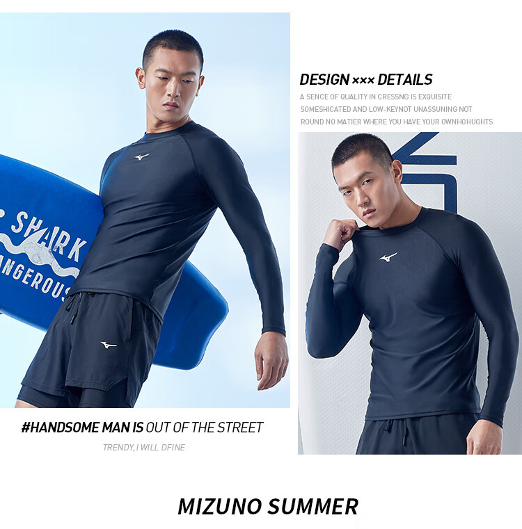 MIZUNO Men's Swimwear Set: Quick-Dry Chlorine-Resistant Swim Shorts, Hot Spring Four-Piece Set, Anti-Embarrassment Large Size Swimming Goggles And Swim Cap 1105 Black XL 16