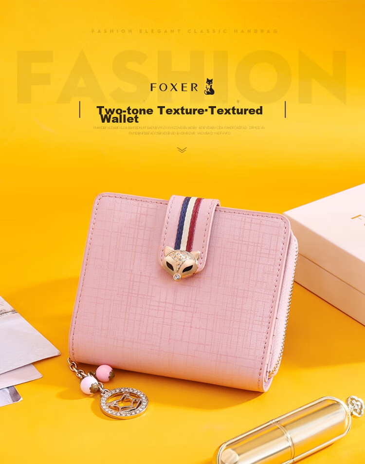 FOXER Leather Women's Wallet, Large Capacity, Short Style, Card Holder, Bill Folder, Clutch, Coin Purse, Valentine's Day Gift for February 14th 1