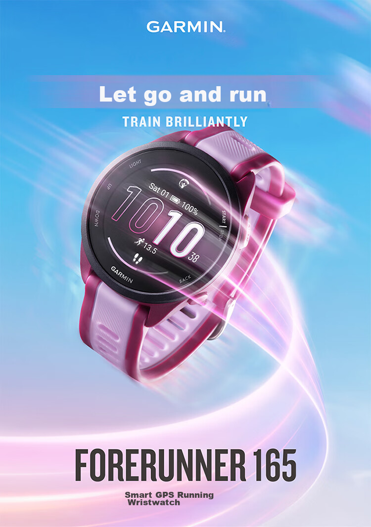 GARMIN Forerunner165 Heart Rate And Blood Oxygen Multi-GNSS Outdoor Sports Smartwatch, Music Version, Midnight Black 1