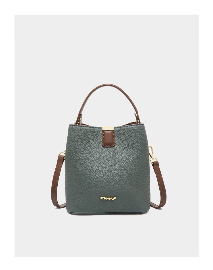 Aokang Women's Handbag, Trendy Cowhide Bucket Bag, Light Luxury Crossbody Shoulder Bag, Birthday Mother's Day Gift for Girlfriend Or Wife 23