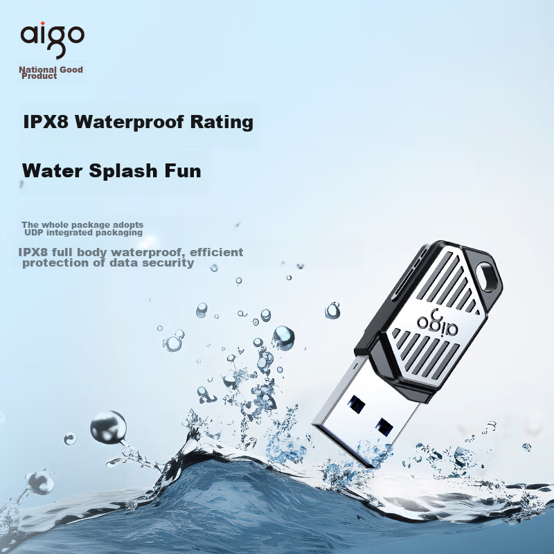 Aigo 64GB USB3.2 Flash Drive U316 Read Speed 220MB/s Large Capacity for Office Use Car USB Drive Laptop Mini Compact Thumb Drive
