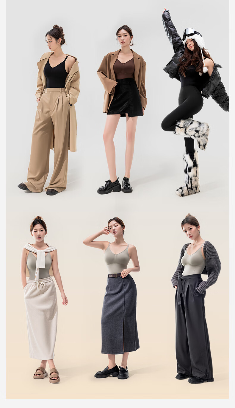 Quxianzhuyi [Song Xi Same Style] Black Chocolate Shaping Bodysuit, Tummy Control Waist Cincher, Autumn Brown [Thin Straps], Size S 2