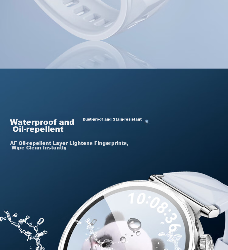 ESCASE [Three-Piece Deluxe Set] Huawei Watch GT5 Tempered Glass Screen Protector, Full Coverage, HD Clear, Shatterproof, Fingerprint-Resistant Protective Film for Watch Face, 41MM 10