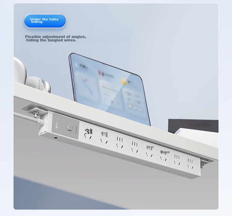 BULL Lightning Protection PDU Desktop Overload And Overpower Protection Under-Desk Gaming Cabinet Socket/power Strip/extension Cord/surge Protector, 8 Outlets with Master Switch, 3-Meter Specification GNE-P108ET 9