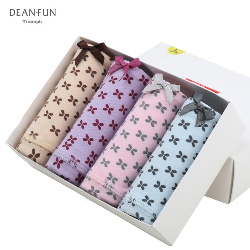 Женские трусы Deanfun, высокие, хлопковые, с эффектом утяжки живота и подъема ягодиц, больших размеров, дышащие, 4 шт.