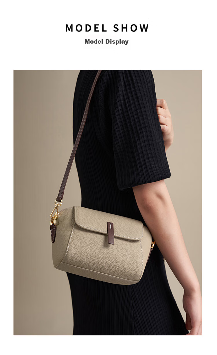 Aokang Women's Handbag, 2026 New Trendy Cowhide Small Square Bag, Light Luxury Crossbody Shoulder Bag, Birthday 520 Gift for Girlfriend Or Wife 11