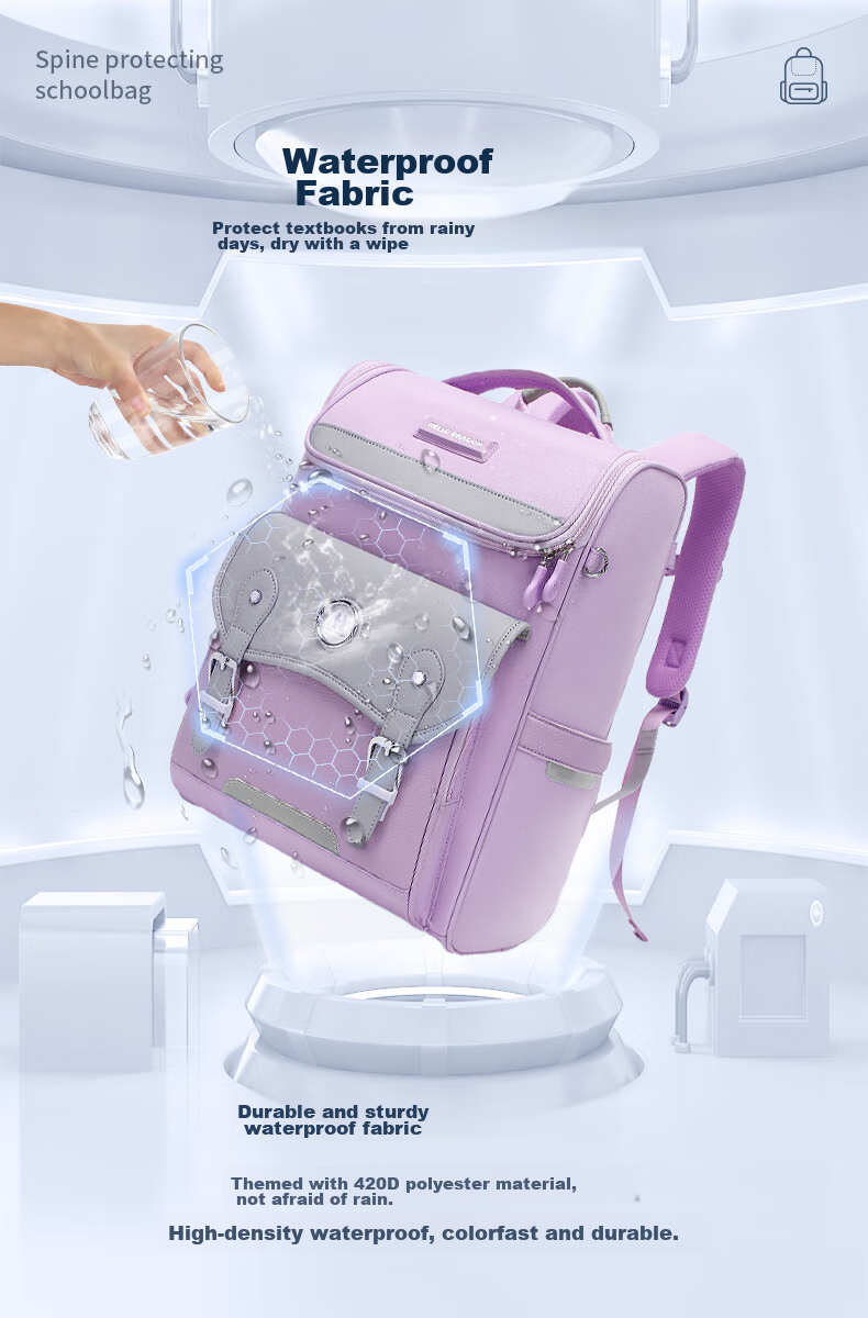 Herder Elementary School Backpack with Anti-Gravity Spring, Weight Reduction, And Spine Protection for Grades One to Six, Ultra-Lightweight Children's Backpack 10
