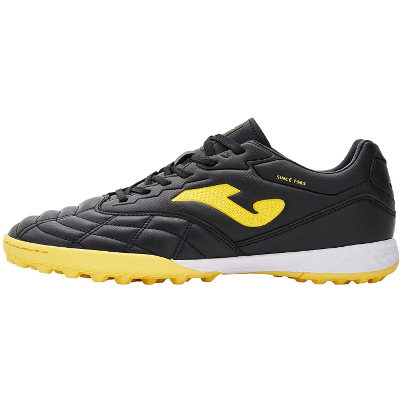 JOMA Soccer Shoes with Molded Studs for Adults, Men And Women, Youth TF Non-Slip Professional Competition Football Training Shoes Black And Yellow Size 43