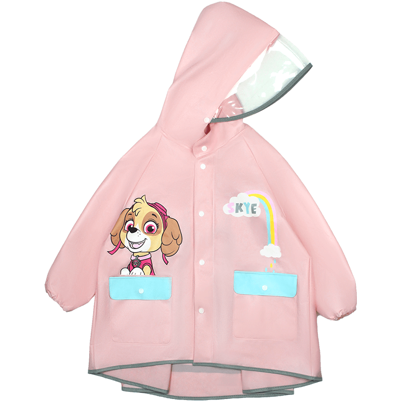 PAW PATROL Children's Raincoat with Backpack Space, Girls' Baby Raincoat, Kindergarten School-Specific Student Poncho PA1768D L