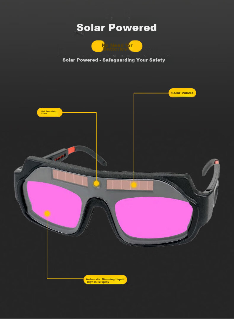 Qingxiao Welding Goggles, Specialized Protective Eyewear for Welders, Anti-Glare Automatic Darkening Glasses for Arc Welding 5