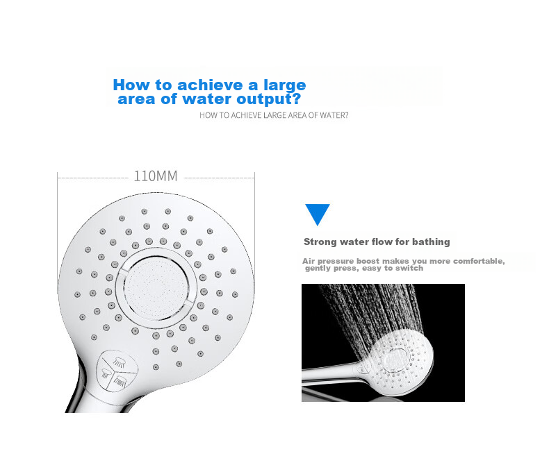 FAENZA Shower Pressure-Boosting Handheld Shower Head, Single-Handed Shower Sprayer, Water Spray Head F3A9805C 6