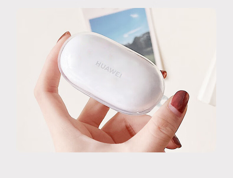 Masentek Earphone Protective Case, Compatible with Huawei Freebuds Pro 4/3 Bluetooth Earphones, 5HUAWEI Charging Case, Soft TPU Ultra-Thin Storage Accessory, Shockproof And Slip-Resistant, Transparent 13