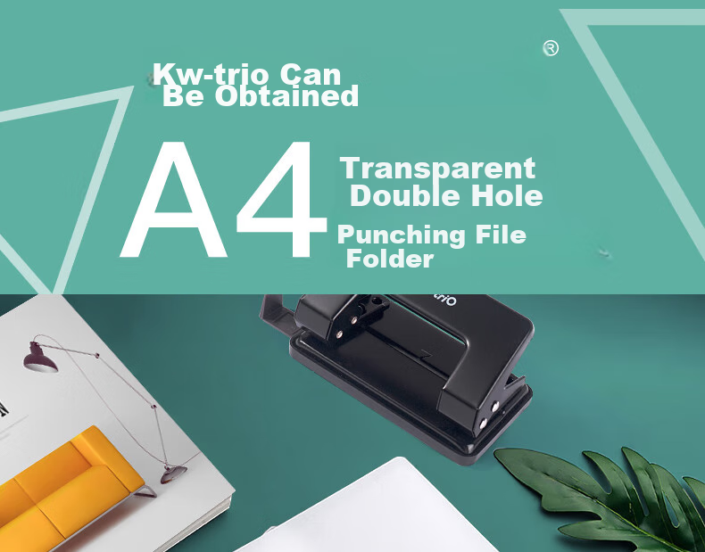 KW-TriO Transparent A4 Four-Hole Loose-Leaf File Folder, Loose-Leaf Cover Document Folder, Compatible with Hole Puncher [Random Old Or New Version] 1