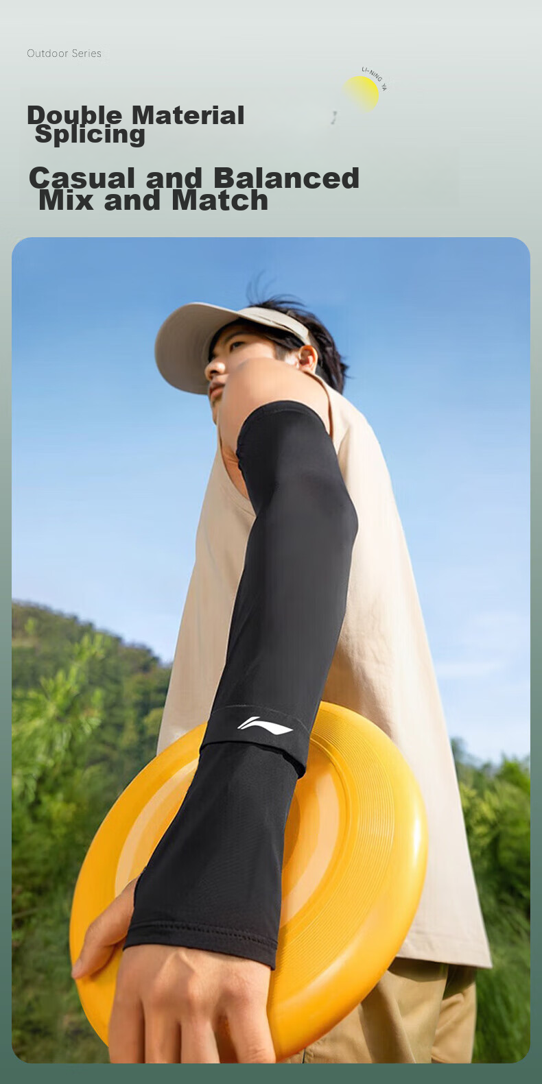 Li-Ning Sun Protection Arm Sleeves Ice Silk Arm Covers for Men And Women, UV Protection Loose Cycling Fishing Arm Guards 12
