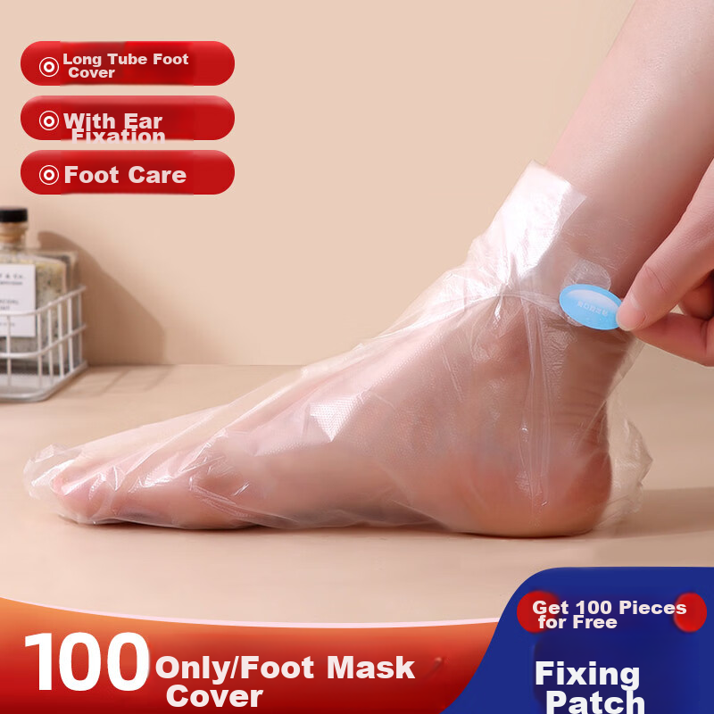JAJALIN Disposable Foot Covers, Foot Membrane, Foot Care Therapy Bag, Foot Soak, Shoe Fitting, Waterproof And Rainproof Shoe Covers, 100 Pieces