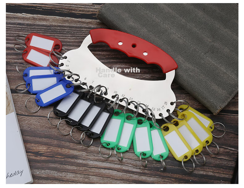 Siyicai Key Ring, Landlord Key Tray Management Number Key Storage Organizer, Multi-Hook Key Holder, Key Tag Label, Key Plate Wristband, Key Board, 11 Digits 18