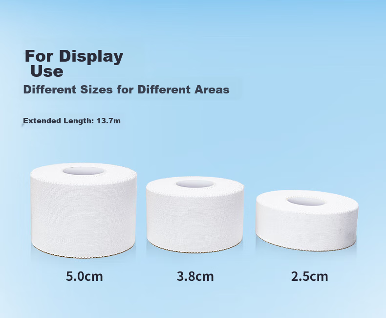 LP White Adhesive Tape, Sports Tape Bandage, Serrated Easy-Tear Self-Adhesive, for Joints, Muscles, Ankles, Calf, Arms, 38mm*13.7m 2