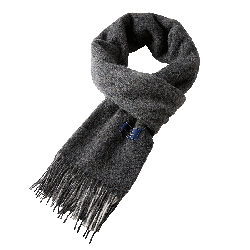 JIUMU Pure Wool Scarf for Men, Autumn And Winter Warm Neck Warmer, Gift for Men, Fathers, Mid-Autumn Festival, Birthday Present, Gift Box Packaging