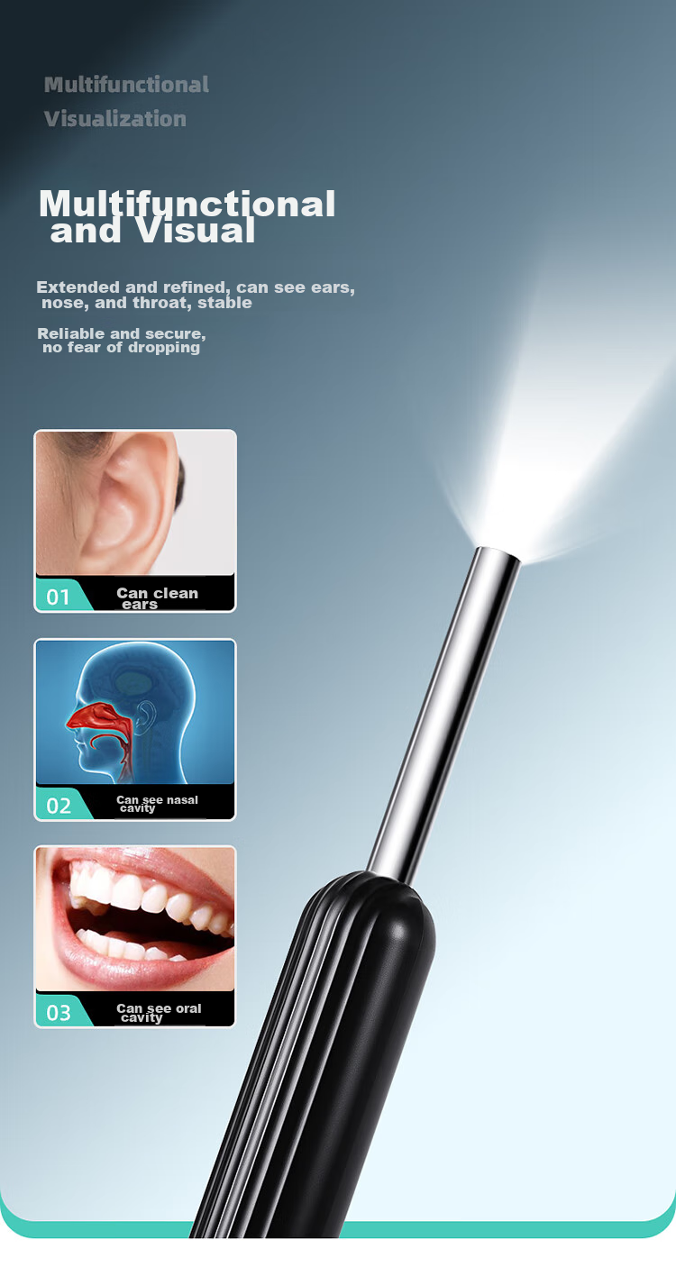 Jindarimei Ear Spoon with Light, Gentle on Ears, Illuminated Ear Pick, USB Wireless Charging Soft Tip, Earwax Removal Tool, Baby Ear Cleaning Instrument 10