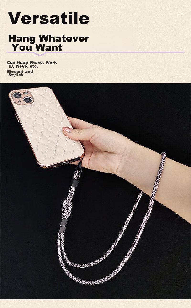 Shihan Phone Accessories, Phone Case Lanyard, Long Neck Strap, Crossbody Bag, Simple And Sturdy Phone Chain, for Men And Women, Dual-Use Adjustable, Retractable Thickened Cord with Ring Clasp, Anti-Loss And Anti-Drop 4