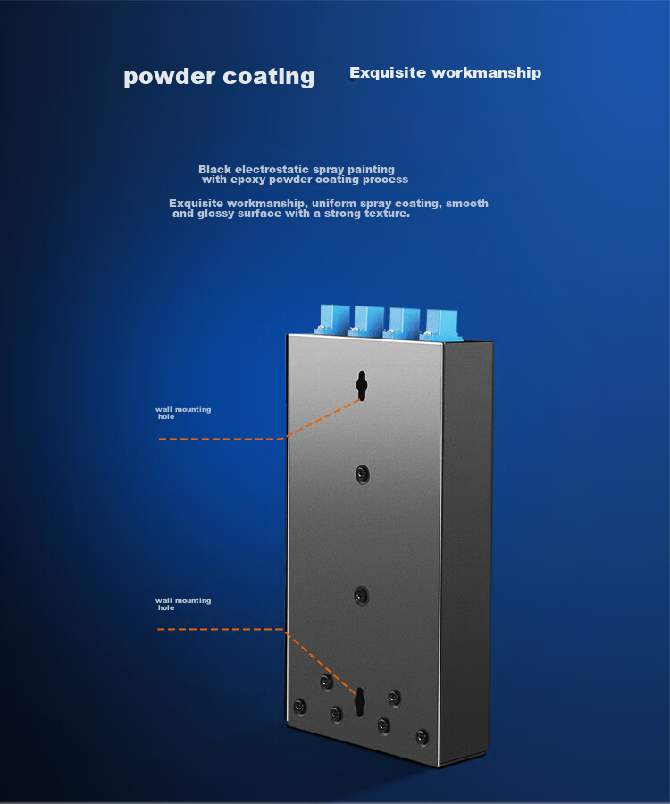 BOYANG BY-8SC 8-Port Desktop Fiber Optic Terminal Box Fully Equipped Single-Mode Pigtail Fiber Cable Fusion Splice Box Telecom-Grade Wall-Mounted Extension Box 4