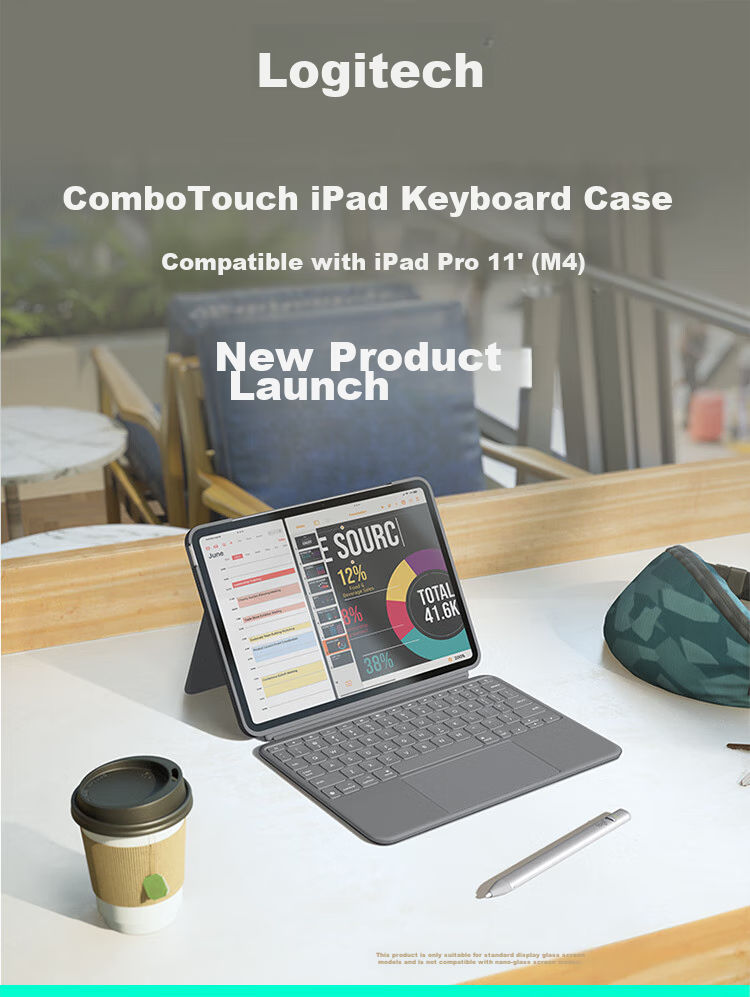 Logitech Combo Touch Tablet Keyboard Case for IPad Pro 11-Inch (M4), Graphite Black 1