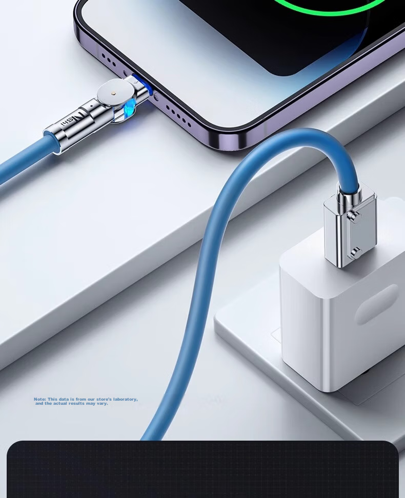 Nengshi Apple Data Cable, IPhone 14 Charging Cord, USB Fast Charging, Compatible with 13 Pro/12/X/Smartphones, IPad Air 2/Mini, Suitable for 180-Degree Rotating Interface, 1 Meter Black 5