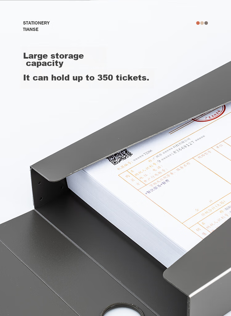 TIANSE A4 Transparent File Box, 20mm Document Box, Transparent ID Photo Storage Box, Waterproof Organizer Box for Office Supplies, TS-314 3