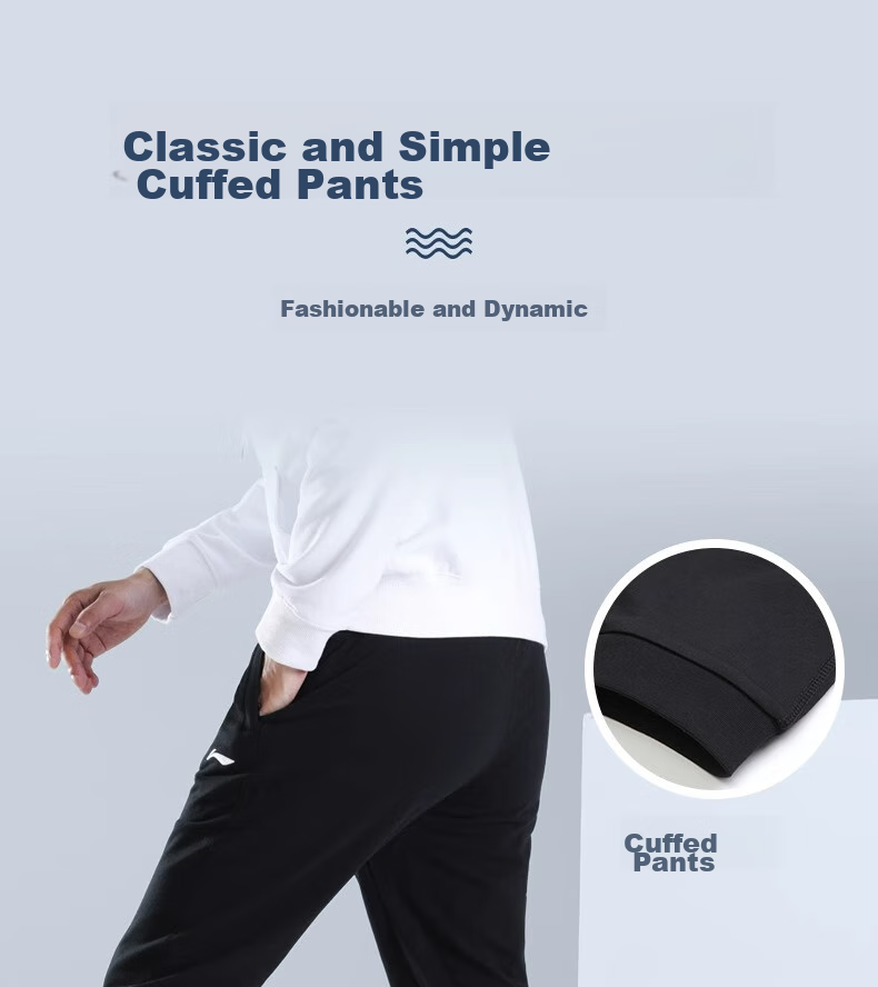 Li-Ning Pants, Summer Men's Ice Silk Quick-Dry Sports Trousers, Running Fitness Breathable Thin Pants, Loose Casual Jogger Long Pants XL 9