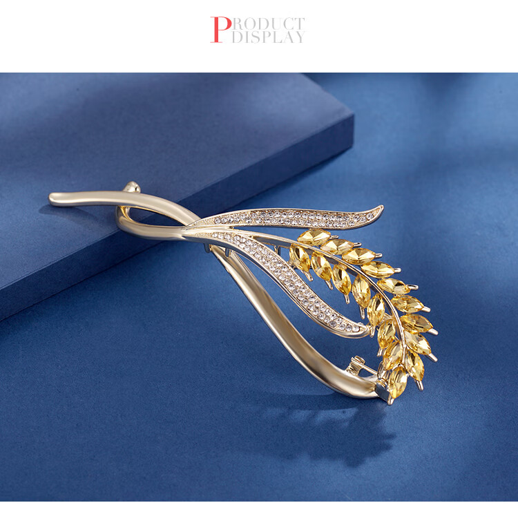 CHIMERA [Suisui Ping'an] Wheat Ear Back of Head Clip, High-End Hairpin, Twist Clip, Hair Accessory, Women's Mid-Autumn Festival Gift 6
