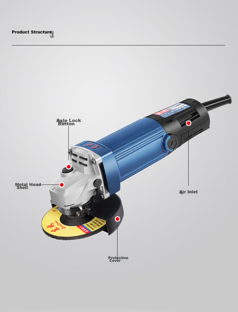 Dongcheng S1M-FF04 Angle Grinder, Polisher, Multi-Functional Cutting Machine, Hand Grinder, Polishing And Grinding Machine, Power Tool 13