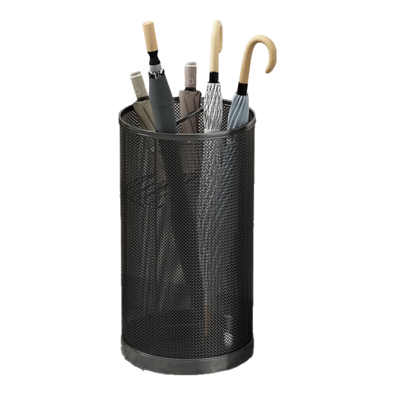 AEY Umbrella Storage Rack, Hotel Lobby Office Umbrella Holder, Hollow Umbrella Stand, Large Black 30*30*55