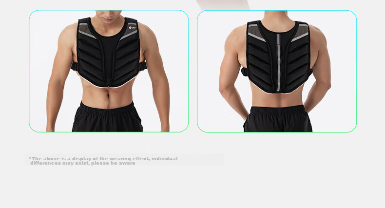 Mike Weighted Vest, Invisible Thin Style, for Men And Women, Fitness Training Leg Straps Package, 20 Lbs Vest + 4KG Leg Straps 9