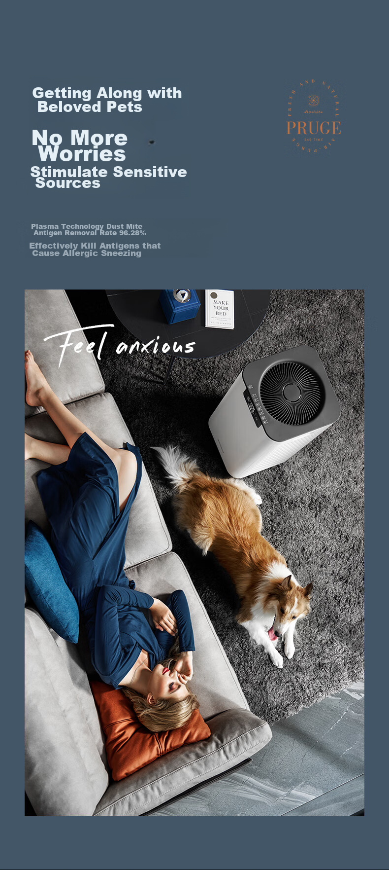 SOLEUSAIR Orca Air Purifier for Pets, Eliminates Bacteria, Allergens, Odors, Formaldehyde, Viruses, Disinfects Cat Hair, G20 Gift 14