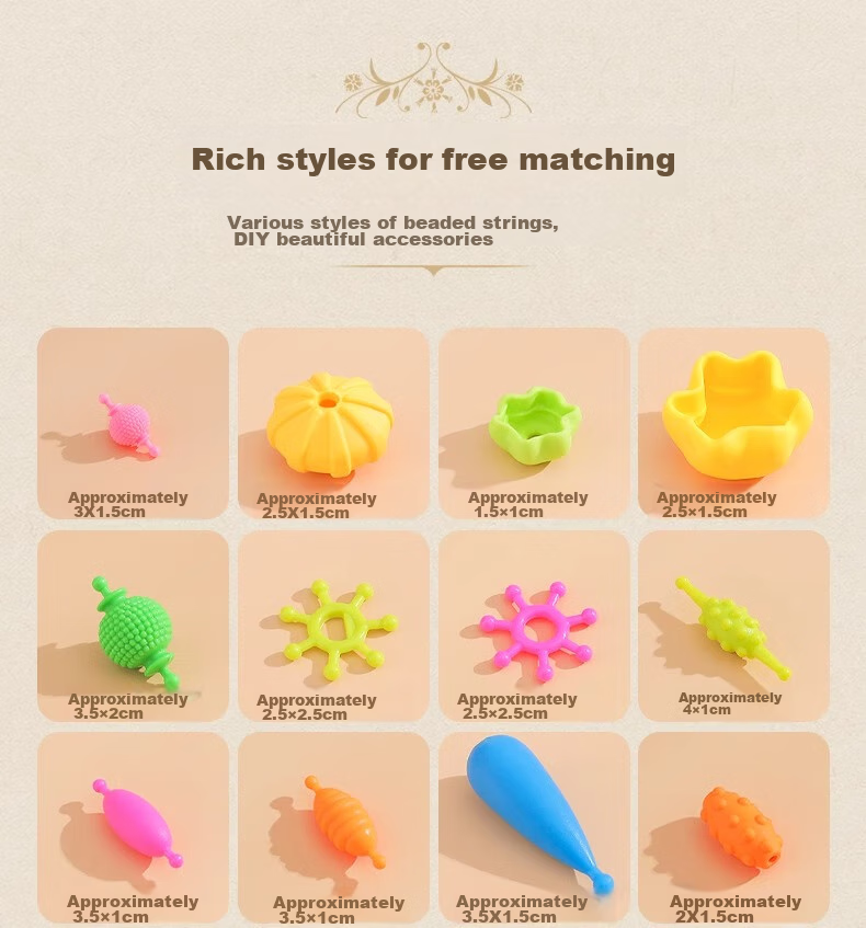 Guo'er Children's Pretend Play Toys, Girls' Versatile Pop Art Beading Craft, Realistic DIY Bracelet And Necklace, Birthday Gift 20